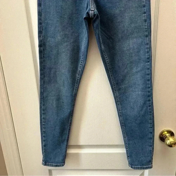 Topshop Moto Jamie Button Fly Skinny Jeans Medium Blue Denim Size 26 - Picture 6 of 14